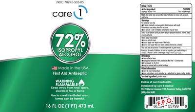 Alcohol 70 percent 7x4-01.jpg 473ml NDC: 78975-505-05 - Alcohol 70 percent 7x4 01